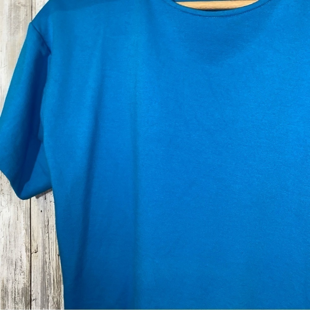 Amanda Uprichard Blue Cropped Tee - Picture 3 of 4